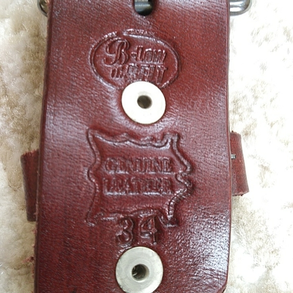 B-Low the Belt Tooled Leather Lacing Belt with Buckle Western Cowgirl 34 Brown - Picture 2 of 16